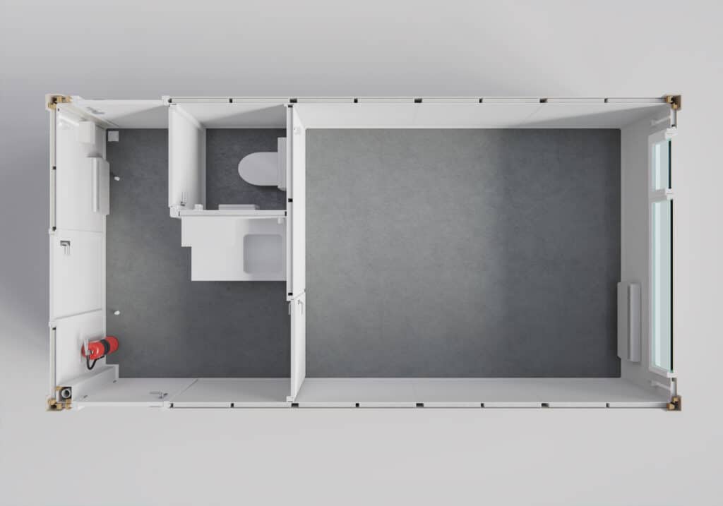 Bouwunit met toilet en keuken