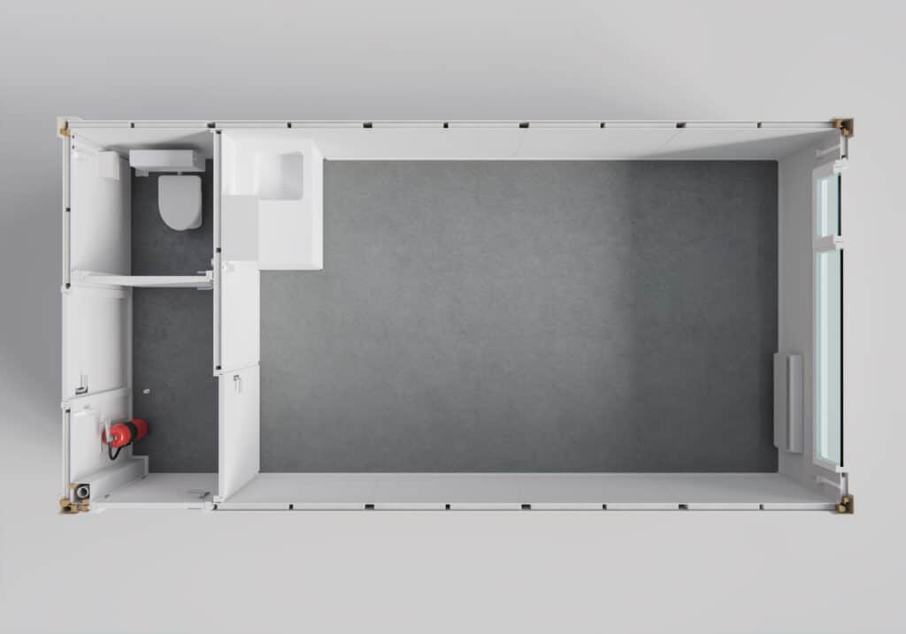 Kantoorunit met keuken en toilet